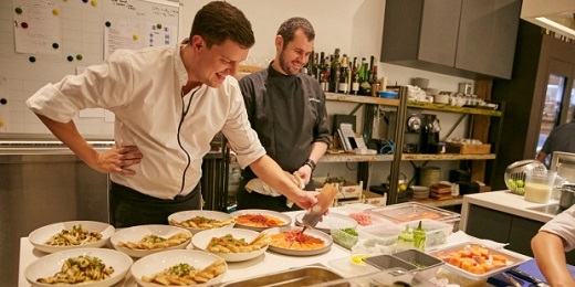 Chefs Lorenz Raich and Stephan Zoisl at Provodore's first Chef's Table event in Singapore. The event brings together New Zealand producers and world-class chefs - going beyond marketing to tell the complete story of high-quality New Zealand food and beverage.